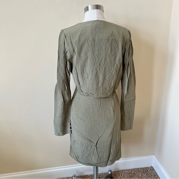 New! Jonathan Simkhai Leilani dress olivine green nwt 17491 - Picture 9 of 12